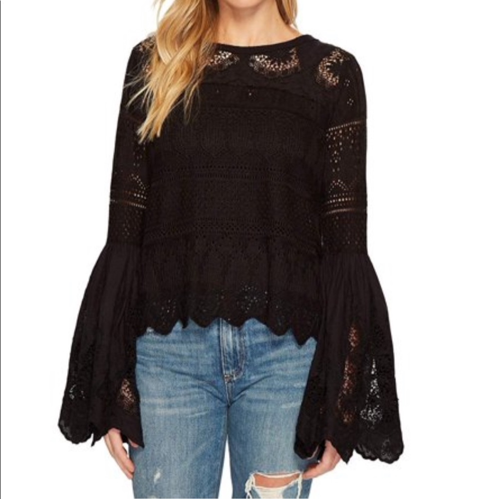 NWT Free People Once Upon a Time Lace Sweater S - Picture 2 of 8